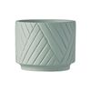 Waxworks Green Ceramic Herringbone Citronella Candle