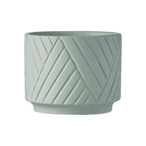 Waxworks Green Ceramic Herringbone Citronella Candle