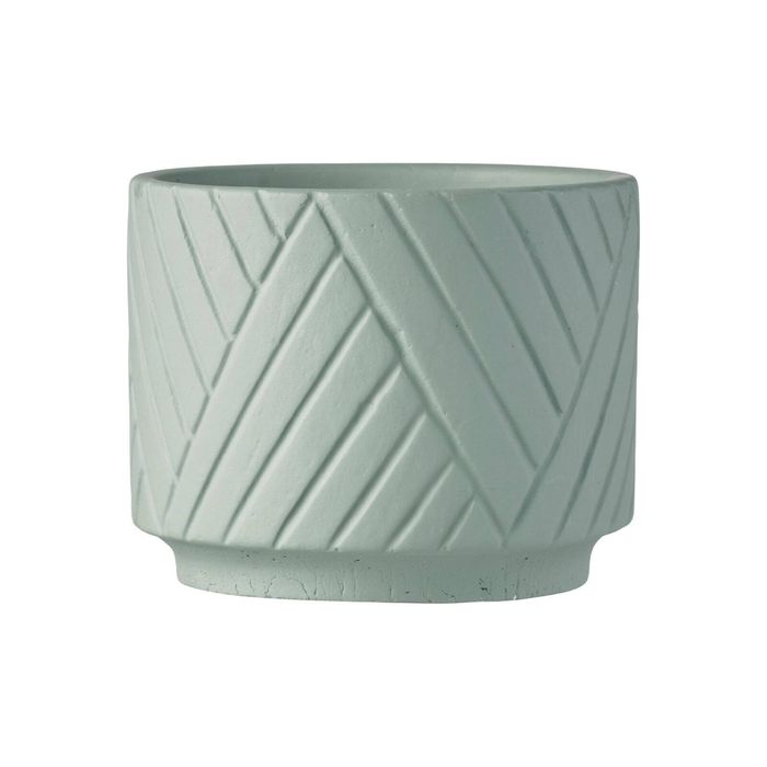 Waxworks Green Ceramic Herringbone Citronella Candle