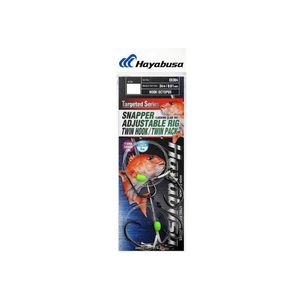Hayabusa EX304 Snapper Adjustable Pre Made Fishing Rig Twin Pack 6/0
