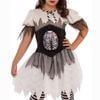 Gothic Skeleton Teen Girls Halloween Costume - Small