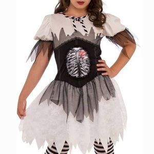 Gothic Skeleton Teen Girls Halloween Costume - Small