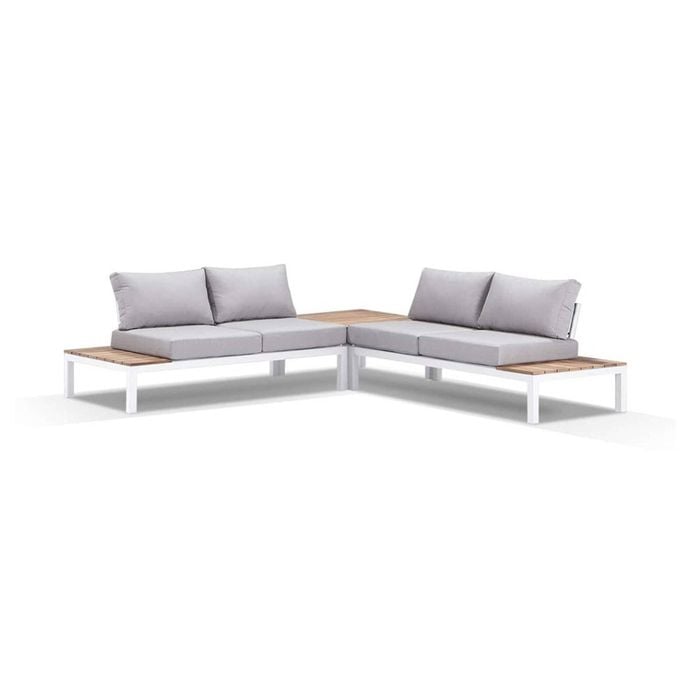Nova Package B - Outdoor Aluminium Modular Corner Lounge -Light Grey