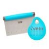 2pc Tasty Stainless Steel/Silicone Scraper Set 15cm Light Blue