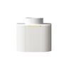 Attica 600mm White Matte Bentwood Fluted Vanity With Pure White Stone Top