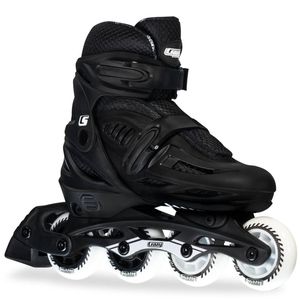 Crazy Skates Blade Black Size Adjustable Inline Skates - SMALL | j11-1, Black