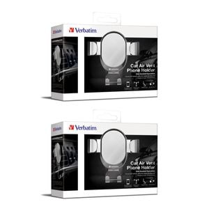 2PK Verbatim Universal Car Vent Gravity Holder Mount w/Grip For Phones Silver