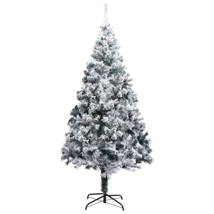 P&P Green 3 m Artificial Christmas Tree with Flocked White Snow, 2180 PVC Tips and Steel Stand