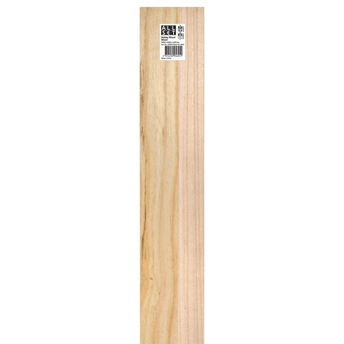 All Set 915 x 75 x 3mm Hobby Wood Sheet