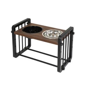 PaWz M Size Stainless Steel Dual Elevated Pet Bowls Size Medium