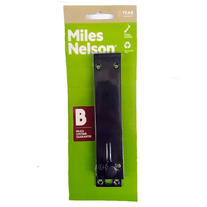 Miles Nelson 150mm Matt Black Flush Socket Door Bolt
