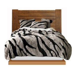 Anycozy Throw Blanket 160×200cm White Zebra Plush Fur Soft Warm Autumn
