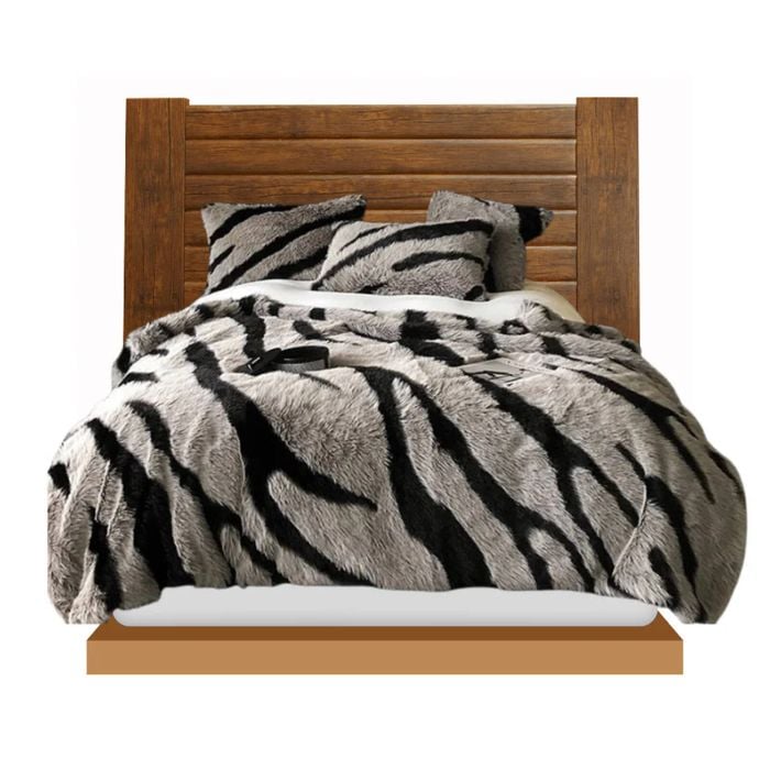 Anycozy Throw Blanket 160×200cm White Zebra Plush Fur Soft Warm Autumn