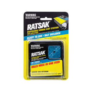 Ratsak Disposable Mouse Bait Station With Wax Block