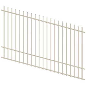 ProtectorAl 1201-2400W x 1500H Surfmist Radiator Pool Fence Panel Raked Up to 15º