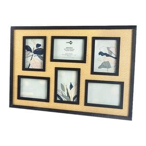 Unigift Annisa Rattan Wooden Picture Photo Frame 10x15cm Black&Natural