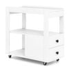 Costway Narrow End Table Rolling Nightstand Sofa Side Table