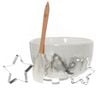 Bread And Butter Electroplate Tree Mini Bowl Set White, Silver