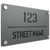 ProtectorAl 380 x 220mm Light Charcoal ACM Cut Through Custom House Sign