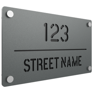 ProtectorAl 380 x 220mm Light Charcoal ACM Cut Through Custom House Sign