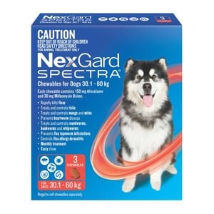NexGard Spectra For Dogs 30.1-60Kg 3PK  WNGSXL3