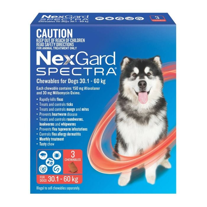 NexGard Spectra For Dogs 30.1-60Kg 3PK  WNGSXL3