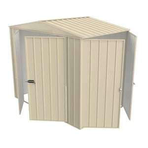 Build-a-Shed  2.3 x 1.5 x 2.3m Gable Double Hinged Side Door Shed - Cream