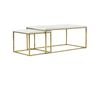 Celine Coffee Table Set - Marble White