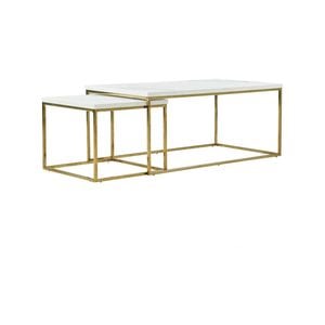 Celine Coffee Table Set - Marble White