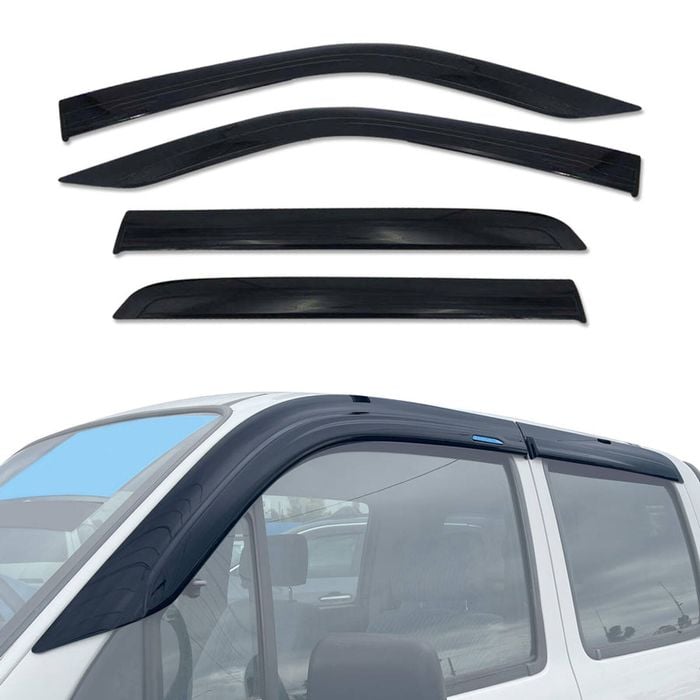 AUSGO Luxury Weather Shields for Toyota Hilux Dual Cab 1997-2005 Weathershields Window Visors Wind Deflectors