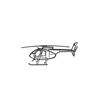 Ignite Laser MD 530F - Light Observation & Utility Helicopter Silhouette Metal Wall Art Rustic Metal 47 inch - 120 cm