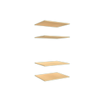 Lugna 4 Shelf Insert Kit Sand Fits 750 x 580mm Cabinet Shell