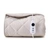 Dreamaker Haven Velvet Quilted Electric Heated Throw Blanket Stone 130x160cm | Overheat Protection & Auto-Off & Machine Washable