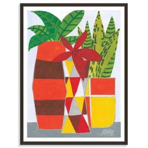 Artist Lane "Ceramica" by Kelly - 76x102cm Black Framed Print