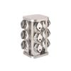 CARLA HOME Rotating Spice Rack Organizer with 20 Glass Jars for Kitchen Countertop