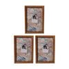 3x Urban Products Darcy Triangle Natural Decorative Photo Frame 4x6inch