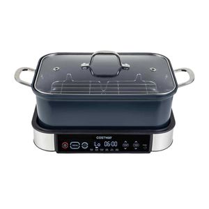 Costway 6.5L Slow Cooker 6in1 Electric Multi Cooker Nonstick Removable Pot-Black