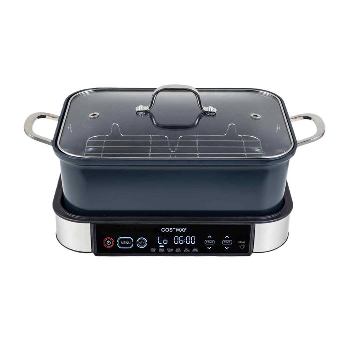 Costway 6.5L Slow Cooker 6in1 Electric Multi Cooker Nonstick Removable Pot-Black
