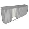 Build-a-Shed 0.8 x 5.2 x 2m Skillion Shed with Double Sliding Side Doors - Zinc