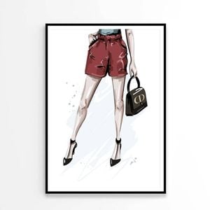 Black Heels with Luxury Bag Print 100% Australian Made 60x90cm (Poster)
