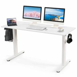 Costway Electric Standing Desk Motorised Sit Stand White