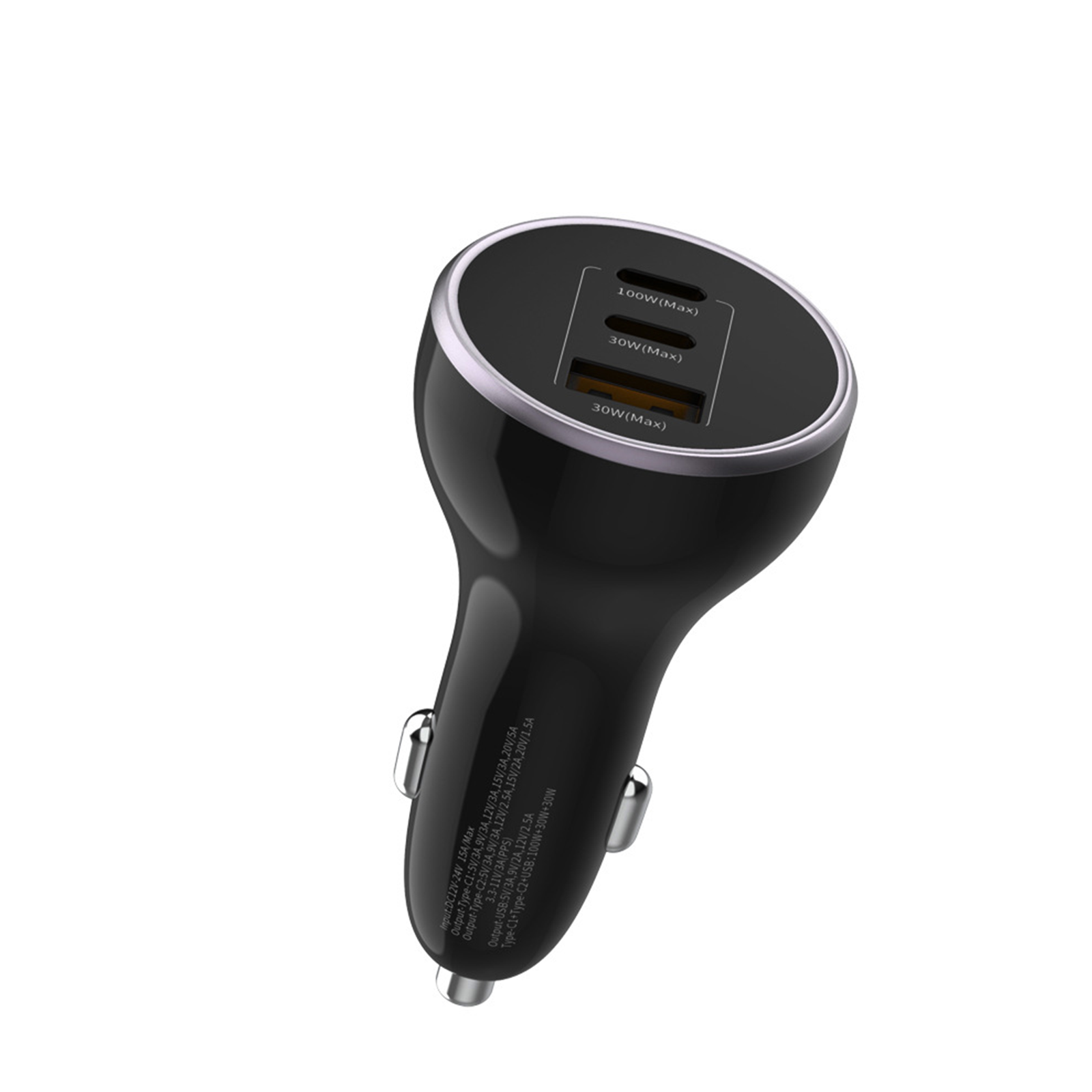 ZLOS MM05 160W 3-Port Fast Car Charger Cigarette Lighter Adapter (2C1A)
