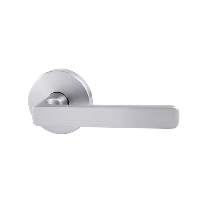 Schlage Brushed Satin Chrome Medio Plus Series Rivera Dummy Lever with QuickFix