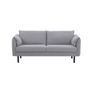 Channel 3 Seater Fabric Sofa Lounge Couch Grey
