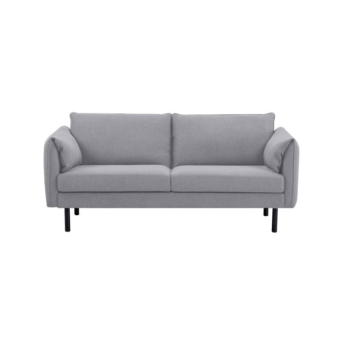 Channel 3 Seater Fabric Sofa Lounge Couch Grey