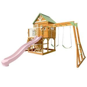 Lifespan Kids Riversdale Play Centre with 2.2m Pastel Pink Slide