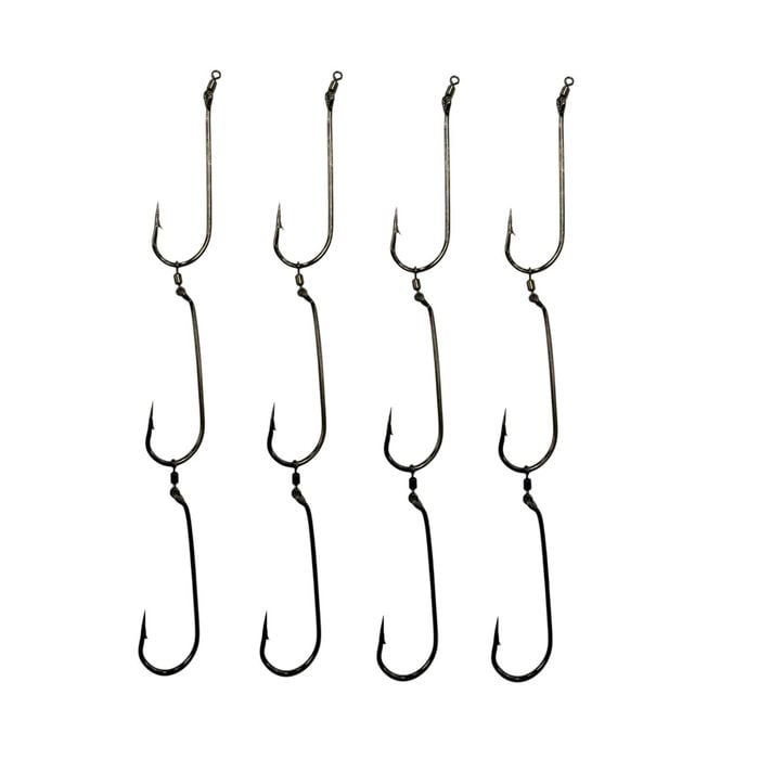 Forceten Size 3/0 Gang Fishing Hooks – 5 Pack