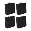 4pk Cdsi Essential Box Cushion Recycled Cotton Shell Durable Black 40x40x8cm