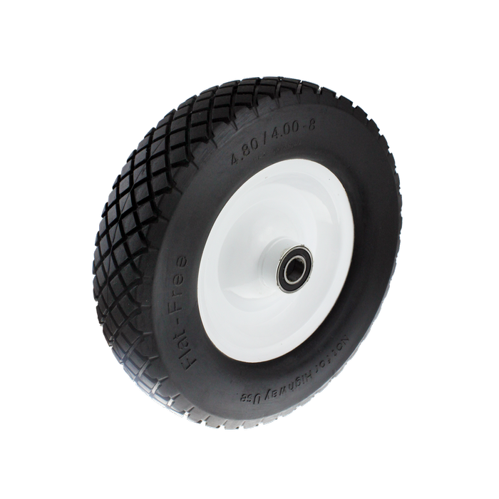 Easyroll 4.0 x 8" Flat Free Puncture Proof Wheelbarrow Wheel