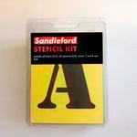 Sandleford 100mm 0-9 / A-Z /  $ / & Arrow Stencil Kit